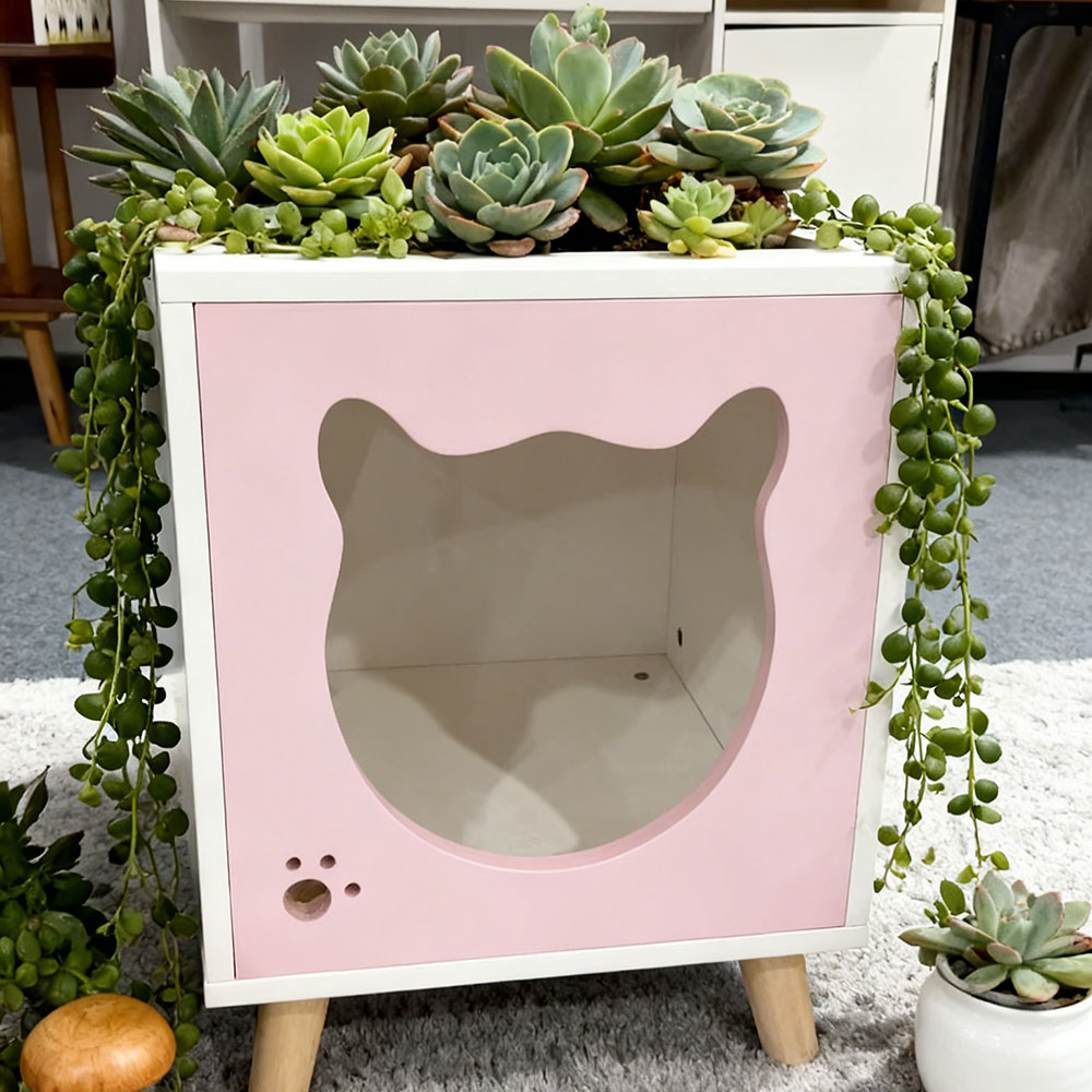 Pink bedside table/pet cabinet